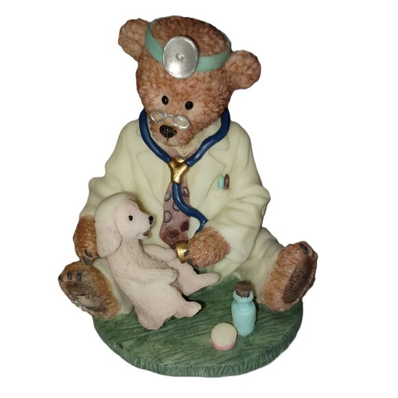 YESTERYEAR BEARS COLLECTION:  Animal Hospital with Dog Figurine - Picture 1 of 3